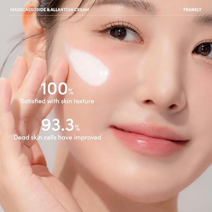 FRANKLY Madecassoside & Allantoin Cream - Moisturizing, Antioxidant, Cell Turnover | Evens Skin Texture & Tone, Anti-Aging | Allantoin, Ubiquinon | Korean Skin Care | 1.01 fl.oz - Image 4