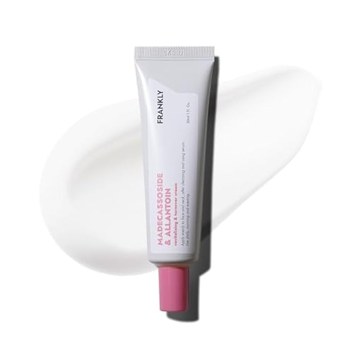 FRANKLY Madecassoside & Allantoin Cream - Moisturizing, Antioxidant, Cell Turnover | Evens Skin Texture & Tone, Anti-Aging | Allantoin, Ubiquinon | Korean Skin Care | 1.01 fl.oz - Image 1