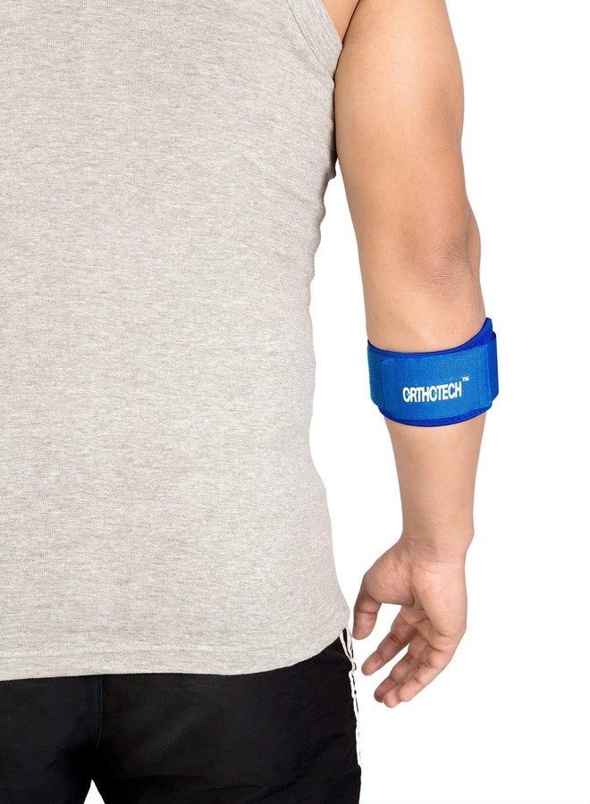 Orthotech OR-3121 Tennis & Golf Elbow Support (Free Size, Blue)