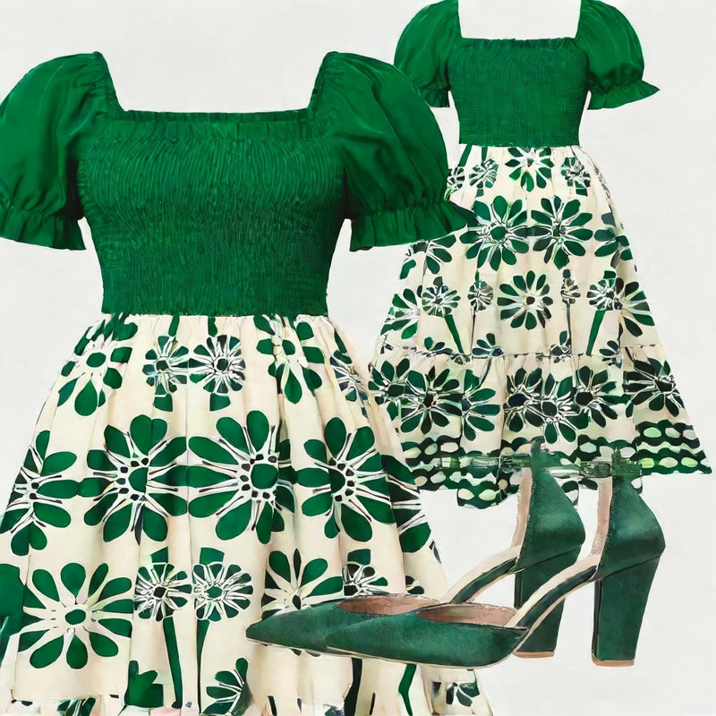 Printed Bohemian Short Sleeve Casual Dress - Image 3