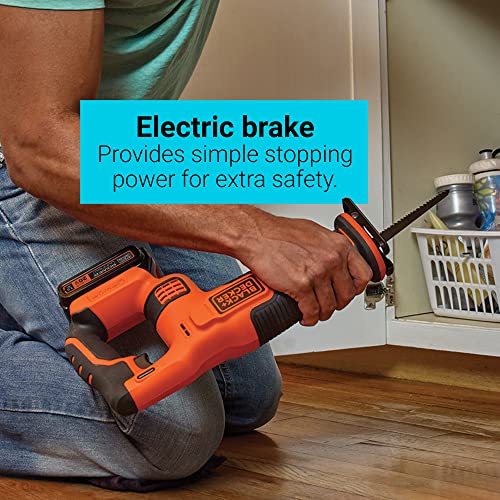 BLACK+DECKER 20V MAX* POWERCONNECT 7/8 in. Cordless Reciprocating Saw (BDCR20B) - Image 4