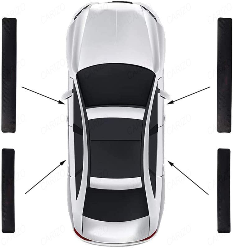 MIZZEO Transparent Fibre, Automotive Door Entry Guard (Pack of 4, TRD) Decoration Sticker, Door Threshold Scuff Plate Cover Compatible with Maruti Suzuki WagonR (Type-III) 2010-2018 - Image 3