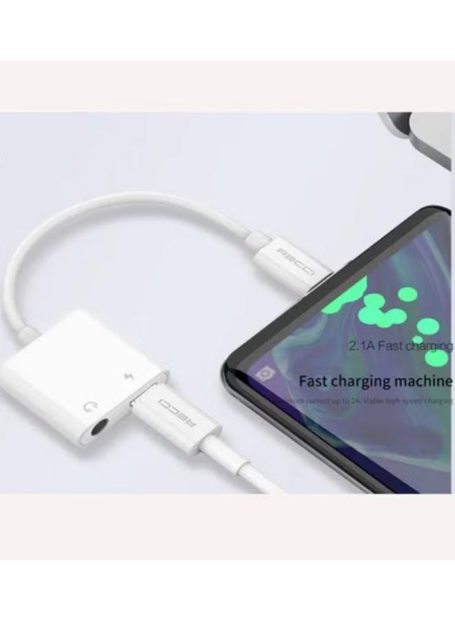 USB-C to 3.5mm Audio and USB-C Charging Adapter, Converter Cable: Fast Charging 2.1A, Compact 10cm Design" | WIDGETS MATRIX - Image 4