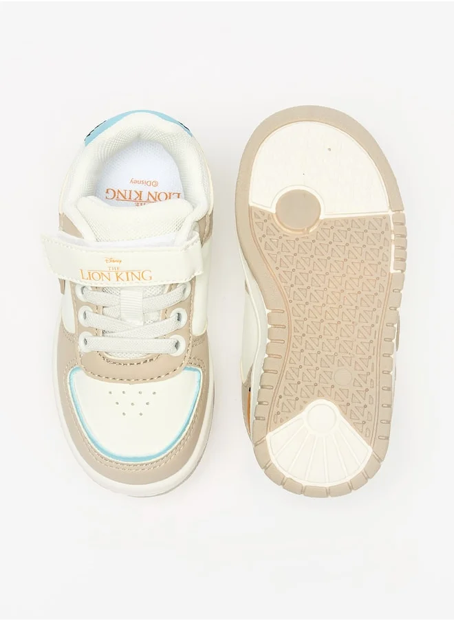 Disney Boys Simba Accent Sneakers with Hook and Loop Closure