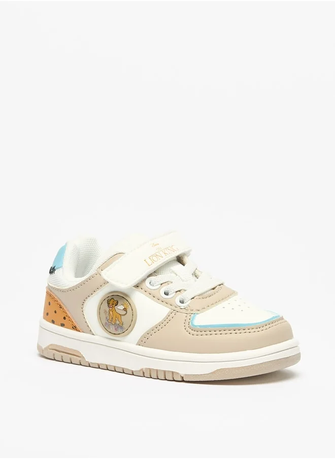 Disney Boys Simba Accent Sneakers with Hook and Loop Closure