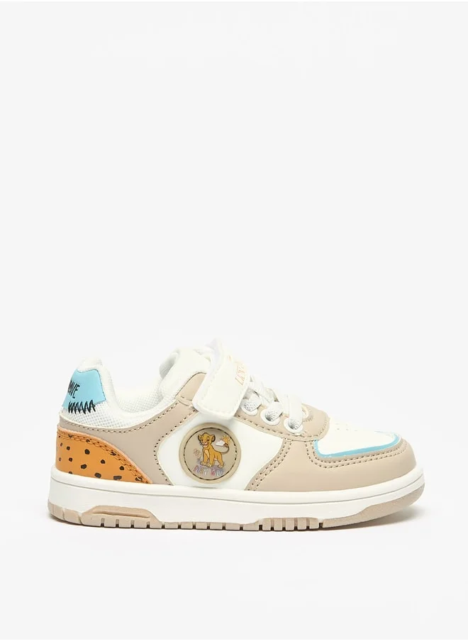 Disney Boys Simba Accent Sneakers with Hook and Loop Closure