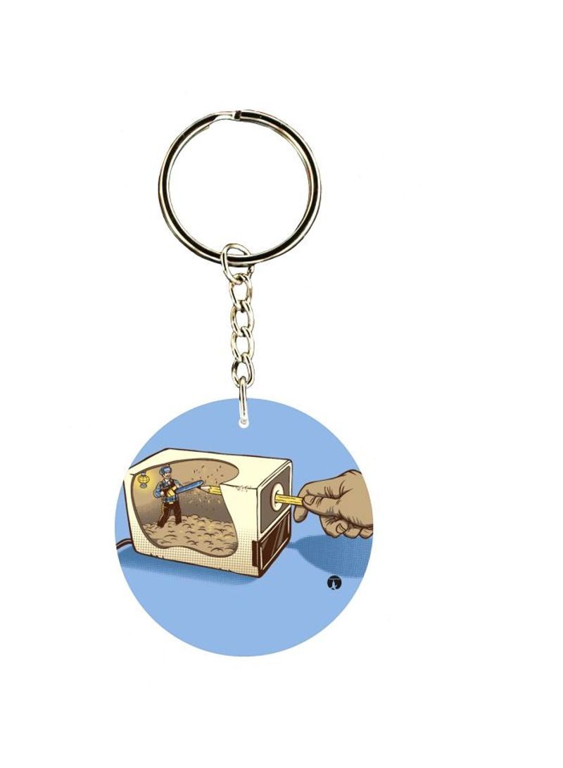Cartoon Printed Keychain