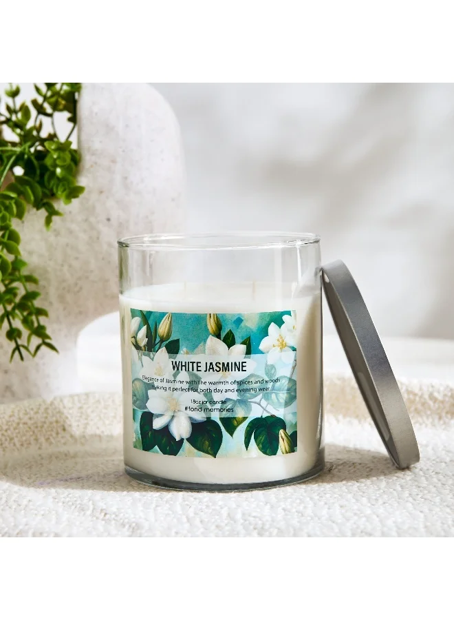Home Box Aure 18oz Blown Jar with Metal Lid - 10.7x13.2 cm
