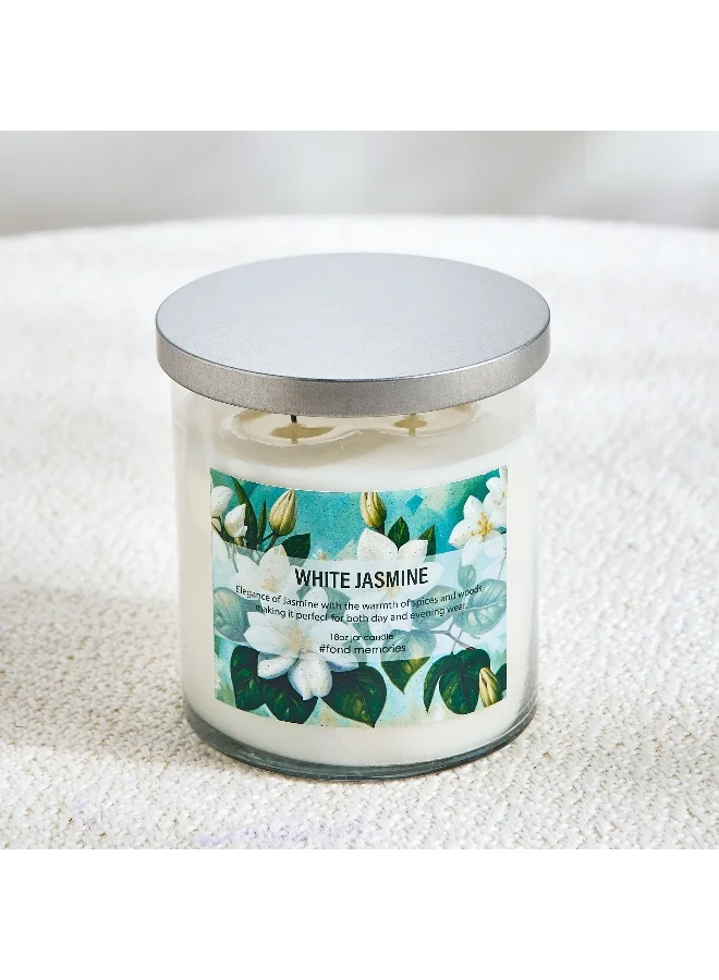 Home Box Aure 18oz Blown Jar with Metal Lid - 10.7x13.2 cm