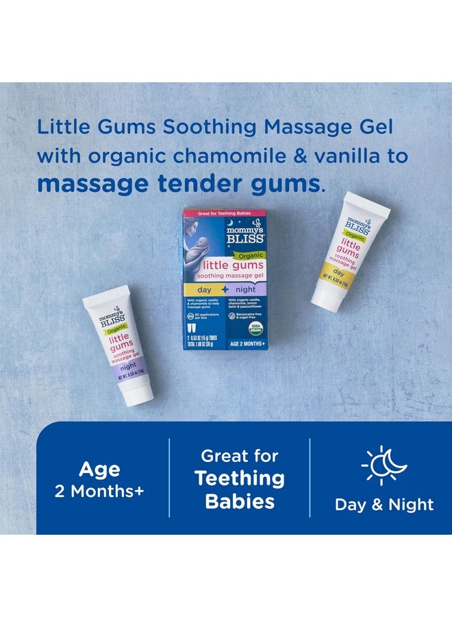 Mommy's Bliss Mommy's Bliss Organic Little Gums Soothing Massage Gel Day and Night Combo, Great for Teething Babies, Age 2 Months+, Sugar Free, Mild & Sweet Flavor, 2 - 0.53 Oz Tubes (Pack of 1)  - Image 2