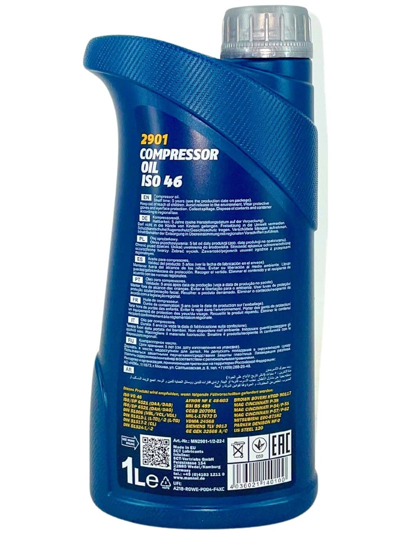 Mannol HTE - Compressor Oil ISO 46 2901 (1 Ltr) - Image 3