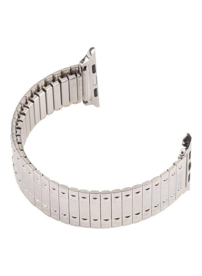 نيبمينينت سوار بديل من خليط الألومنيوم المعدني لساعة أبل سيريز 7/6/SE/5/4/3/2/1 مقاس 42/44/45 مم فضي - Image 4