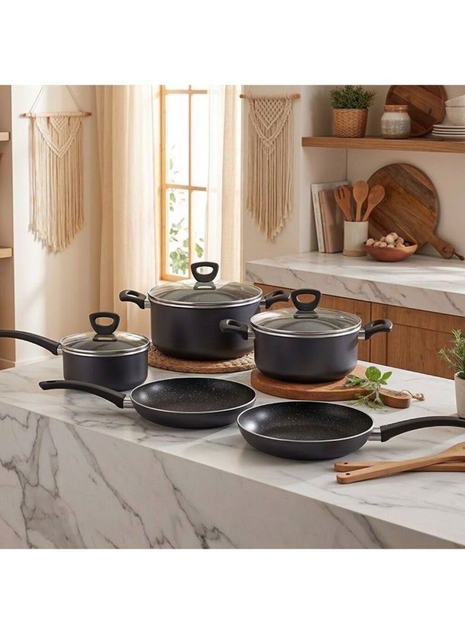 Chef's Delight Nova 8-Piece Cookware Set - Premium Nonstick Pots and Pans, Durable Pressed Aluminium, Ideal for Home Chefs - Ideal Cookware for Modern Kitchens - Image 1