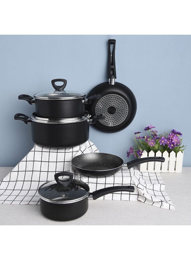 Chef's Delight Nova 8-Piece Cookware Set - Premium Nonstick Pots and Pans, Durable Pressed Aluminium, Ideal for Home Chefs - Ideal Cookware for Modern Kitchens - Image 2