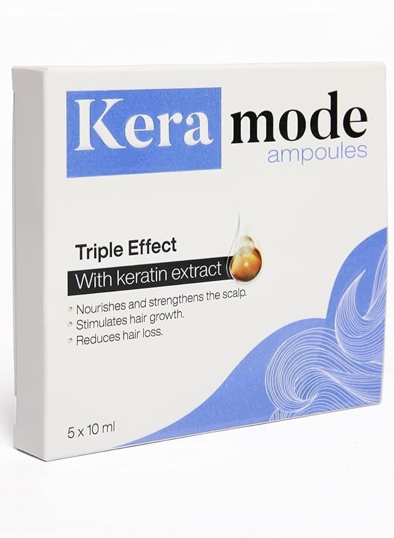 Melano Pharma Kera Mode Hair Ampoules with Keratin, 5 × 10 ml