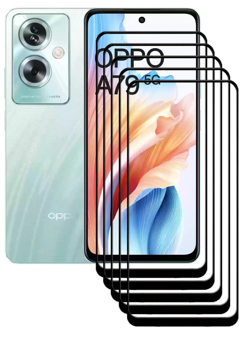 ACLIX 5 Pieces Antistatic ESD Dustproof Premium Quality High Definition Tempered Glass Screen Protector Designed For Oppo A79 - Image 1