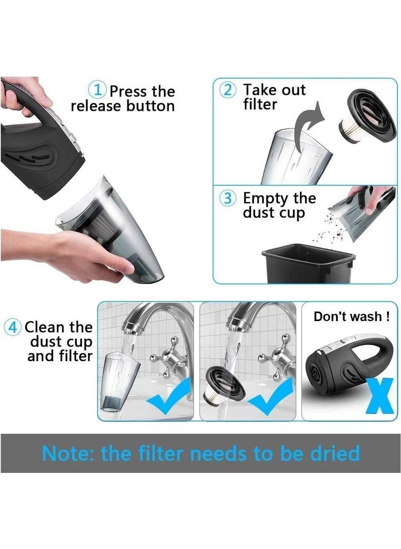 ARNOTEC - Handheld Vacuum Cordless High Power 120W 3200kpa Vacuum Dust Busters Cordless Rechargeable Portable for Pet Pair/Sofa/Car/Office - Image 1