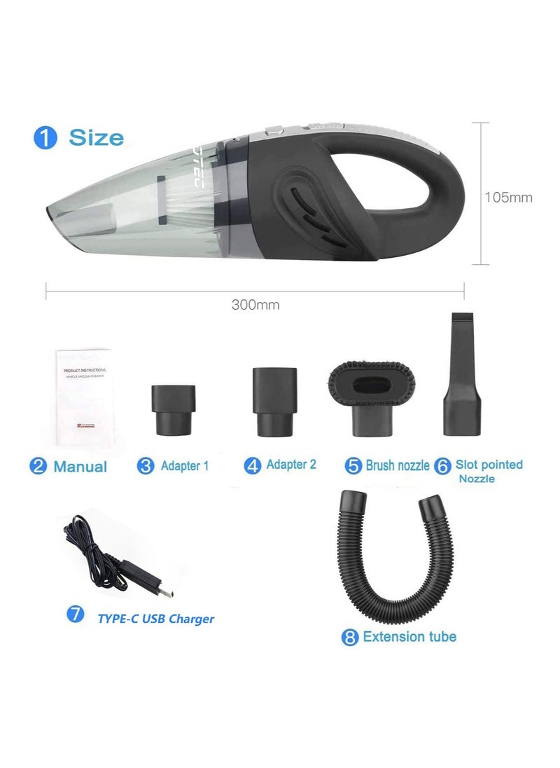 ARNOTEC - Handheld Vacuum Cordless High Power 120W 3200kpa Vacuum Dust Busters Cordless Rechargeable Portable for Pet Pair/Sofa/Car/Office - Image 1