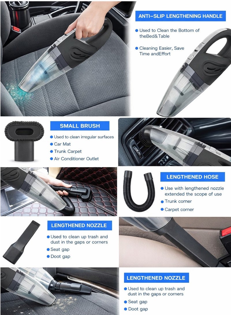 ARNOTEC Handheld Vacuum Cordless High Power 120W 3200kpa Vacuum Dust Busters Cordless Rechargeable Portable for Pet Pair/Sofa/Car/Office - Image 2