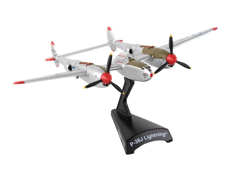 Daron Worldwide Trading Postage Stamp P-38J Lightning Marge 1/115 Dick Bong Airplane Model - Image 1