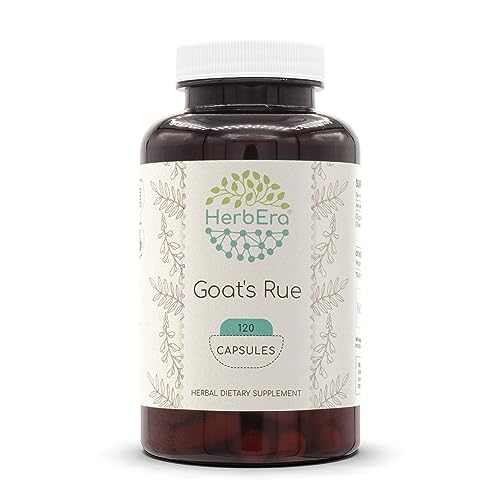 HerbEra Goat's Rue 120 Capsules, 400 mg, Goat's Rue (Galega officinalis) Dried Herb (120 Capsules) - Image 1