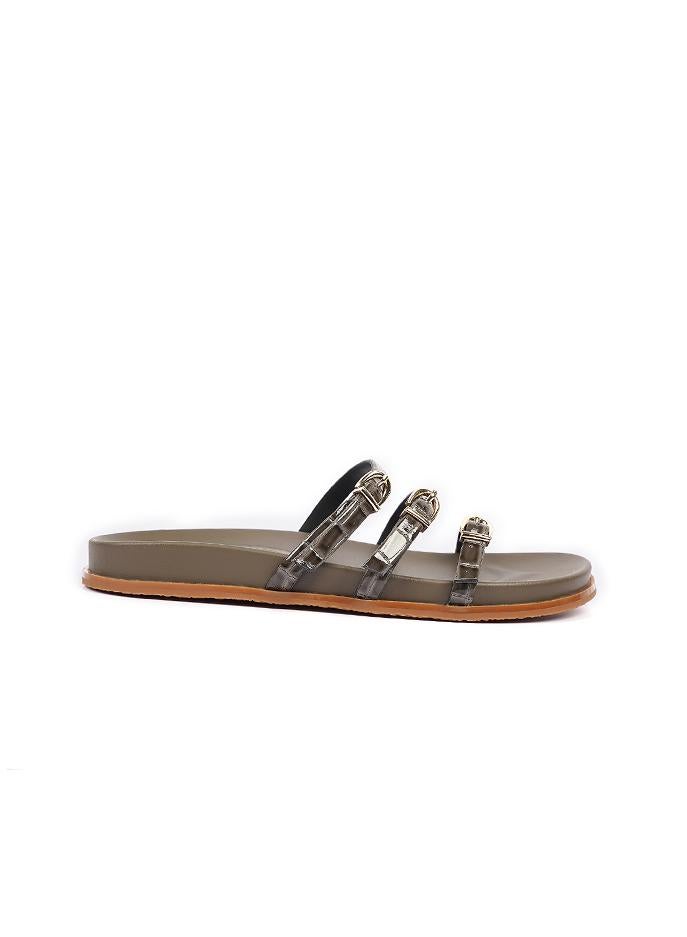 Cuple Womens three strap Flats Sandals - Image 2