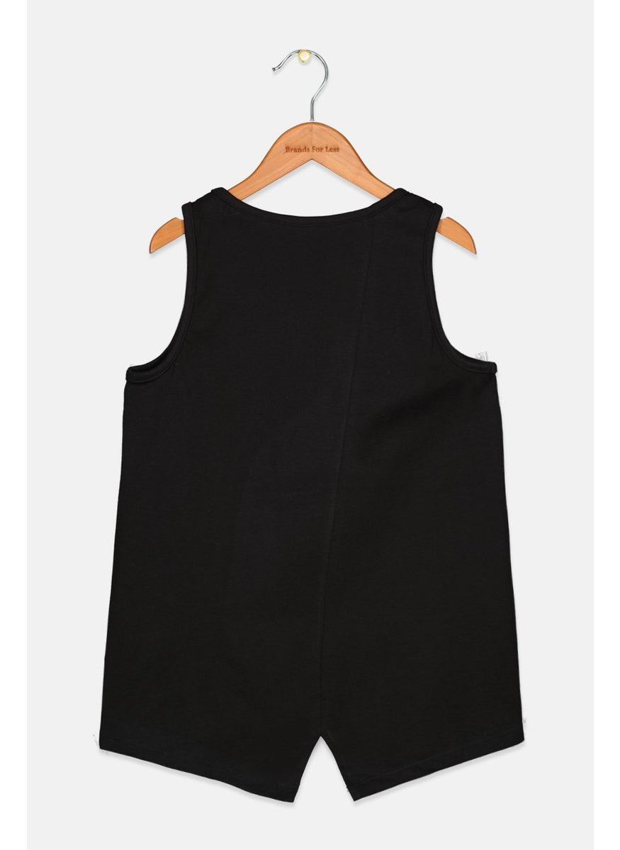 PUMA Kids Girl Sportswear Fit Sleeveless Running Top, Black Combo  - Image 2