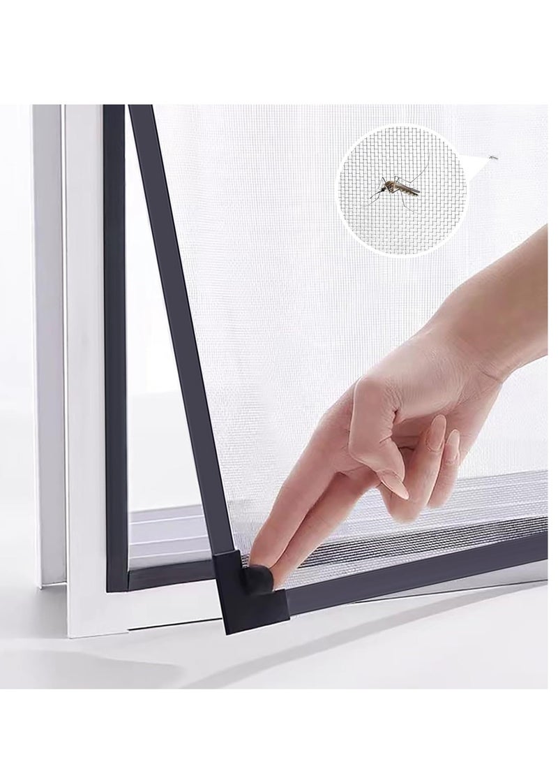 Excefore Magnetic Window Screen, SYOSI DIY Window Screen Anti Mosquito Mesh Window Screens for House Windows Magnetic Screen Window Adjustable Net Fiberglass Fine Screen with Grey Mesh (39''x59'' - Image 1