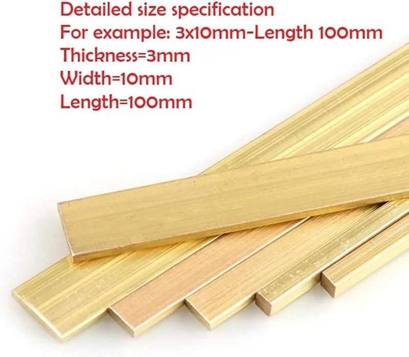Brass Flat Bar 3x50mm 300mm Length Pure Copper Solid Metal Sheet Plate - Image 4