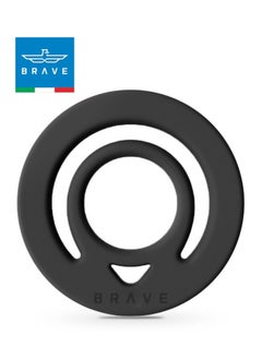 Brave Dual-Sided Magnetic Ring Holder - Durable Silicone Phone Grip with MagSafe Technology, Wireless Charging Compatible - Magnetic Phone Ring Compatible with iPhone 16, 15, 14, 13, 12 (Pro, Max, Plus), Samsung Galaxy 25, 24, 23, 22 and Other Series, Plus Other Phones with Metal Plate Attachment - Secure Grip and Hands-Free Stand (Dark Gray)  - Image 2