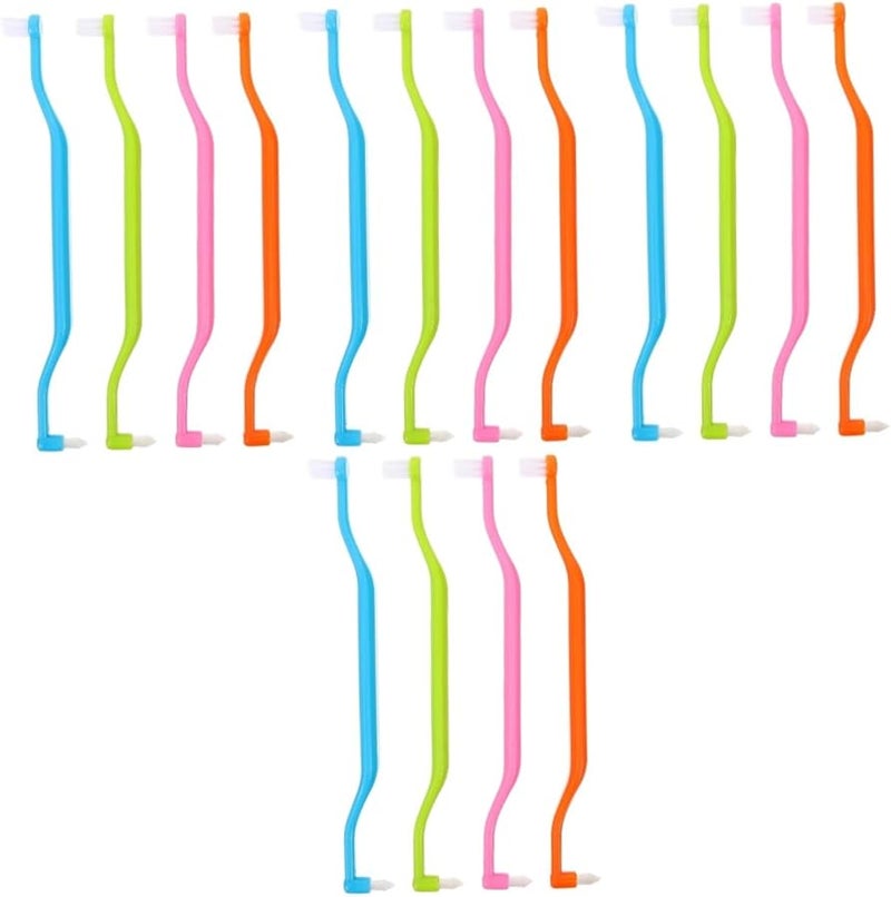 4 Pack Orthodontic Toothbrush Set For Braces Plaque Remover Double Headed Tuft Gum Cleaning Tools - Image 2