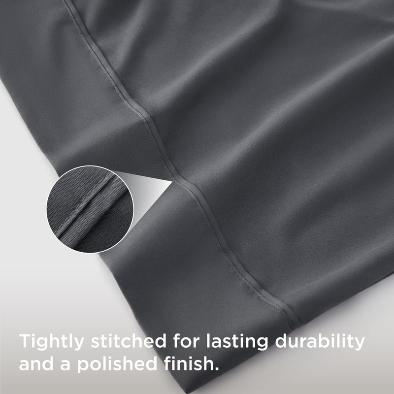 Bedsure Pillow Cases Standard Size Set of 4 - Dark Grey Brushed Microfiber Pillowcases 4 Pack, Super Soft Pillow Case Covers with Envelope Closure for Kids, Wrinkle, Fade Resistant, 20x26 Inches - Image 4