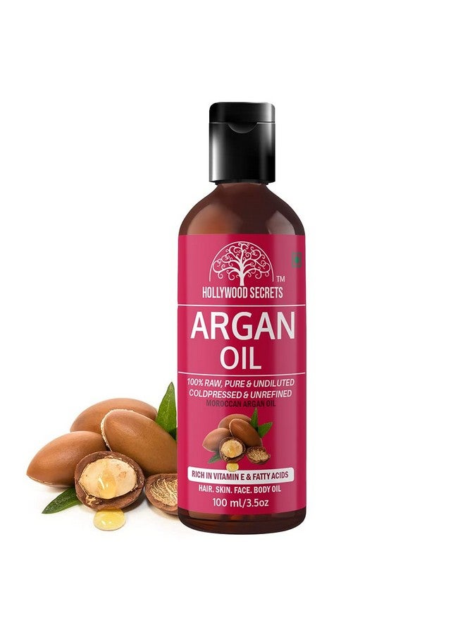 Hollywood Secrets Organic Morrocan Argan Oil Cold Pressed Carrier Oil Face Hair 100 ml - Image 1