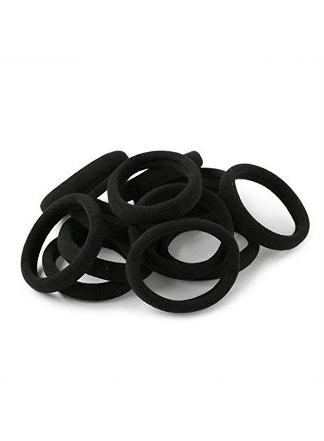 XIMA 60Pcs Nylon Elastic Hair Ties Hair Ties Bands Rope No Crease Elastic Fabric Large Stretch Ponytail Holders (60Pcsblack(Ht00720)) - Image 3