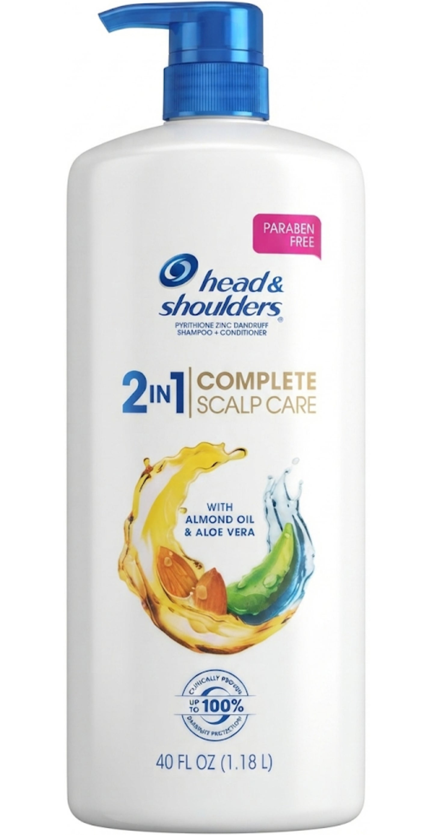 Head & Shoulders Shampoo Plus Conditioner Complete Scalp Care with Almond Oil & Aloe Vera 1.18L