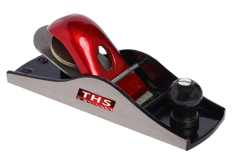 THS 7" Mini iron steel block plane Heavy duty carpenter wood tool with sharp planer blade with smooth Round Knob with Solid Brass Adjustable screw - Image 2