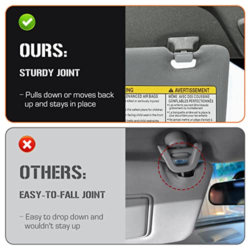 AEagle Sun Visor for 2005-2015 Toyota Tacoma Without Light, Left Driver Side Gray Sunvisor Replacement 74320-04181-E1 - Image 3