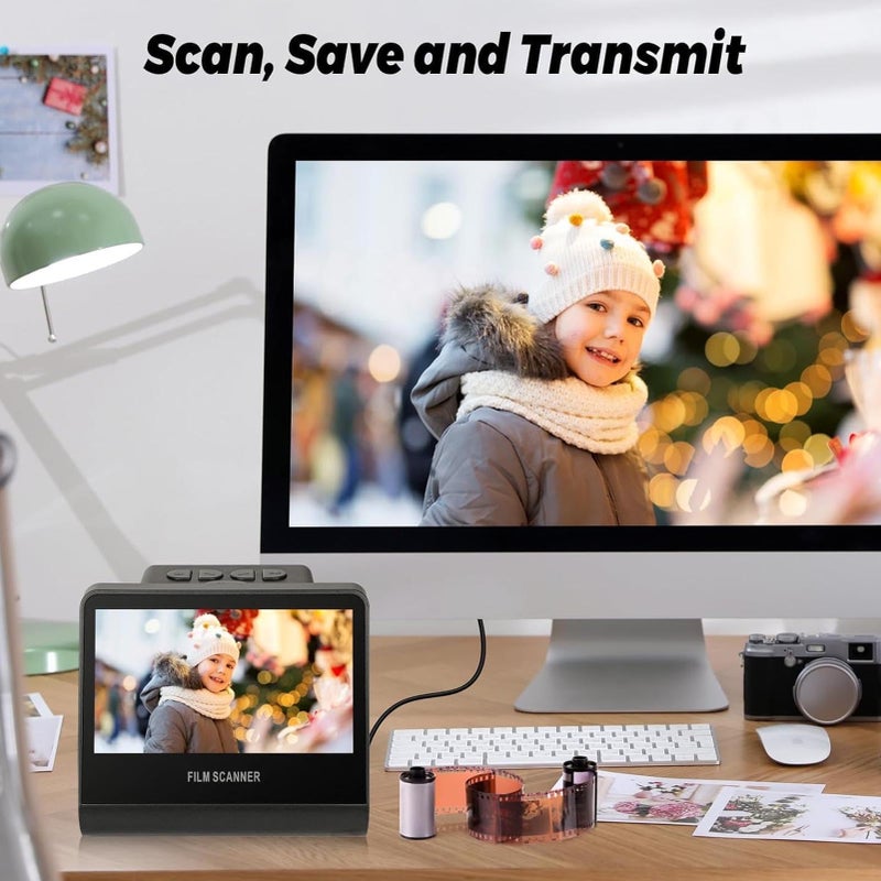 22MP Film Slide Scanner With 5 Inch LCD Converts Negatives To Digital JPEG Fast - Image 4