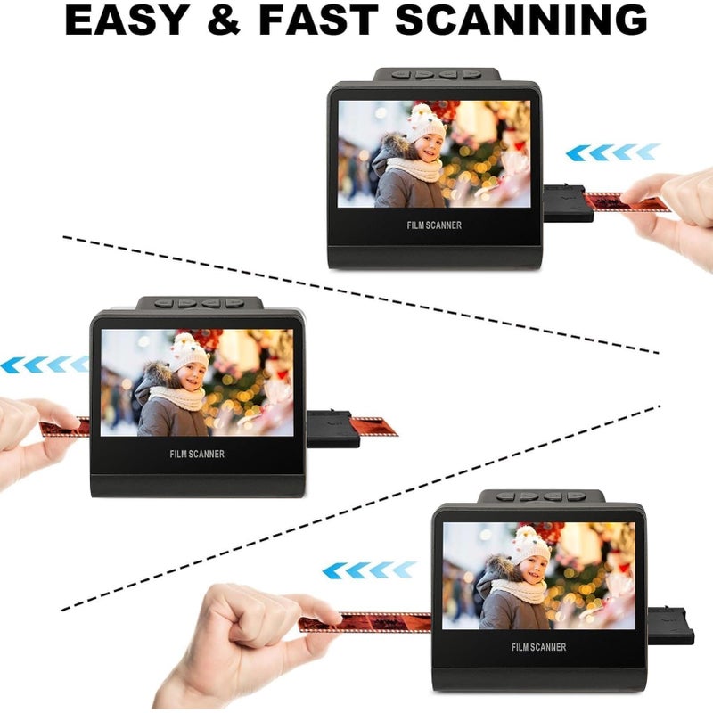 22MP Film Slide Scanner With 5 Inch LCD Converts Negatives To Digital JPEG Fast - Image 5