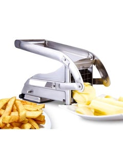 Stainless Steel French Fry Cutter - 2 Blades, Air Fryer Compatible | Durable Potato Slicer for Homemade Fries, Veggies | Commercial Grade, Easy to Clean, Manual Cutting Machine
