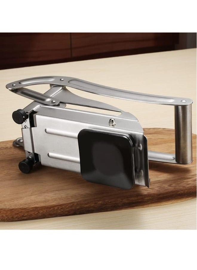 Generic - Stainless Steel French Fry Cutter - 2 Blades, Air Fryer Compatible | Durable Potato Slicer for Homemade Fries, Veggies | Commercial Grade, Easy to Clean, Manual Cutting Machine - Image 1
