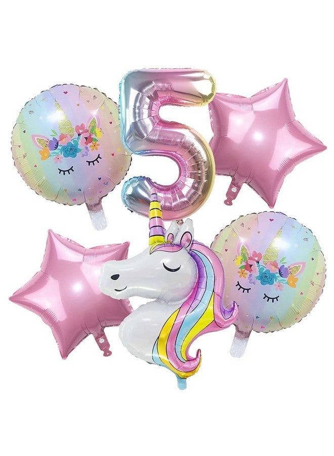 duile Unicorn Balloons Unicorn Birthday Party Decorations For Girls Foil Balloons Set Macaron And Rainbow Balloon Wedding Baby Shower Party Supplies (5) - Image 1