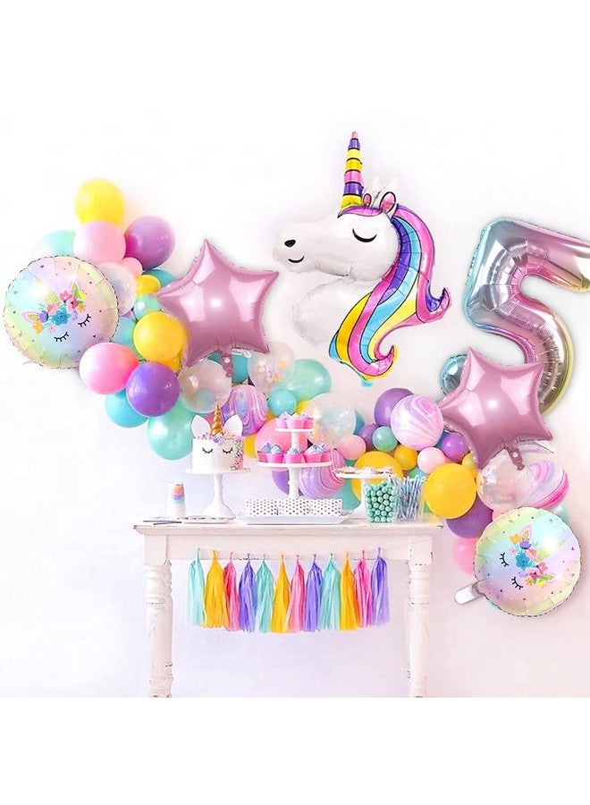 duile Unicorn Balloons Unicorn Birthday Party Decorations For Girls Foil Balloons Set Macaron And Rainbow Balloon Wedding Baby Shower Party Supplies (5) - Image 5