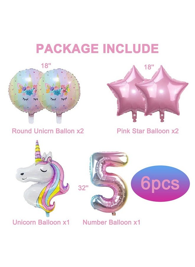 duile Unicorn Balloons Unicorn Birthday Party Decorations For Girls Foil Balloons Set Macaron And Rainbow Balloon Wedding Baby Shower Party Supplies (5) - Image 3