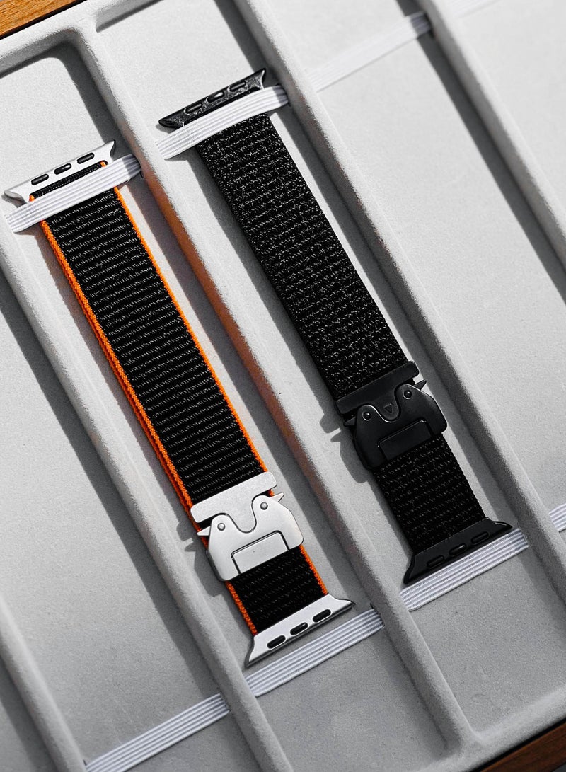 Lacoz Lacoz Syntheic Loop Watch Band With Adjustable Buckles for 42 /44/ 45/ 46/ 49 mm Smartwatches Pack Of 2  - Image 1