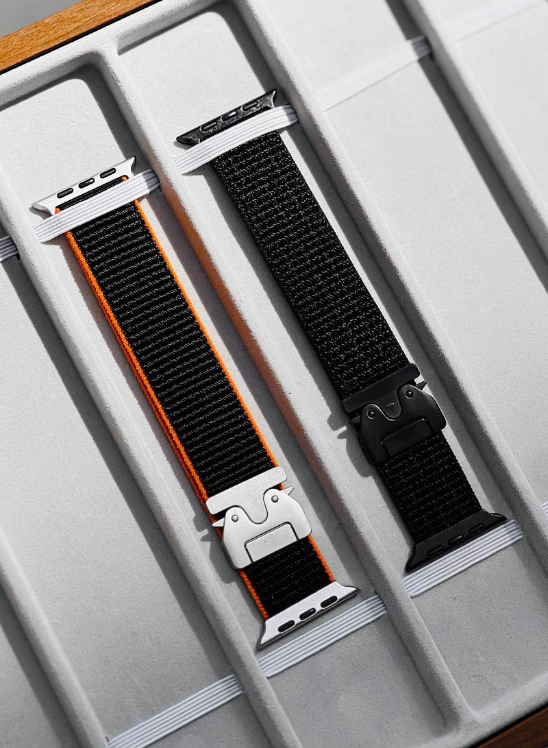 Lacoz Lacoz Syntheic Loop Watch Band With Adjustable Buckles for 42 /44/ 45/ 46/ 49 mm Smartwatches Pack Of 2  - Image 4