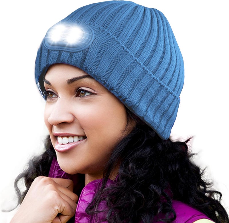 HEAD LIGHTZ Store ® Rechargeable LED Beanie Hat – Hands-Free Lighted Cap for Running, Walking & Camping – As Seen on Oprah’s Favorite Things – Machine Washable, Unisex - Image 1