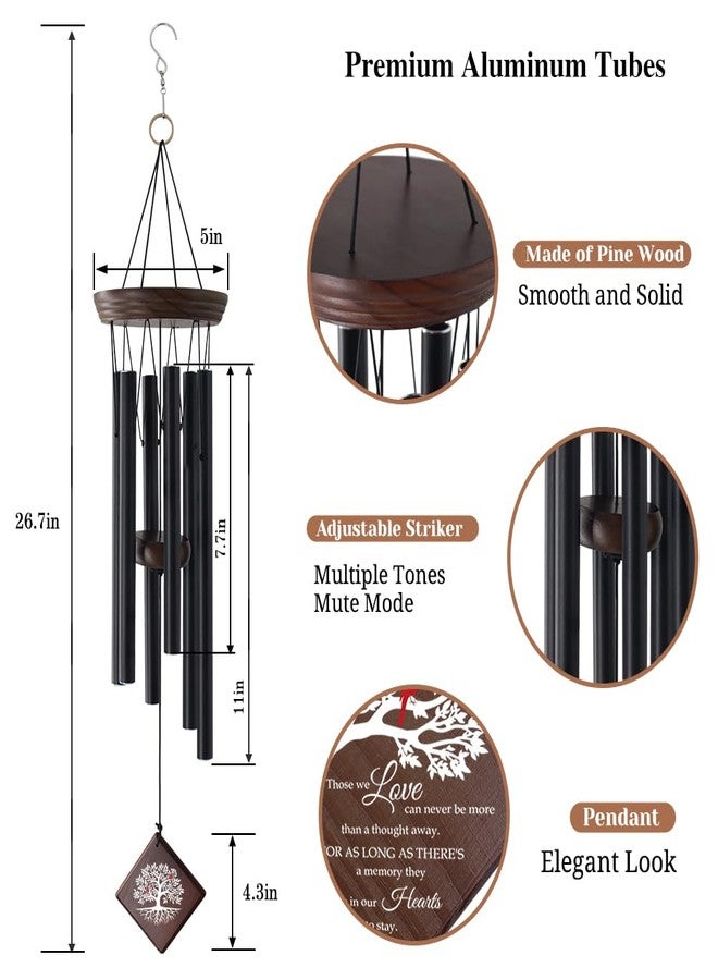 ASTARIN Memorial Wind Chimes for Loss of Loved One, Cardinal Sympathy Gifts for Loss of Mother Father, Windchimes with Tree of Life Sail, Bereavement Remembrance Gifts for Outside Garden - Image 4