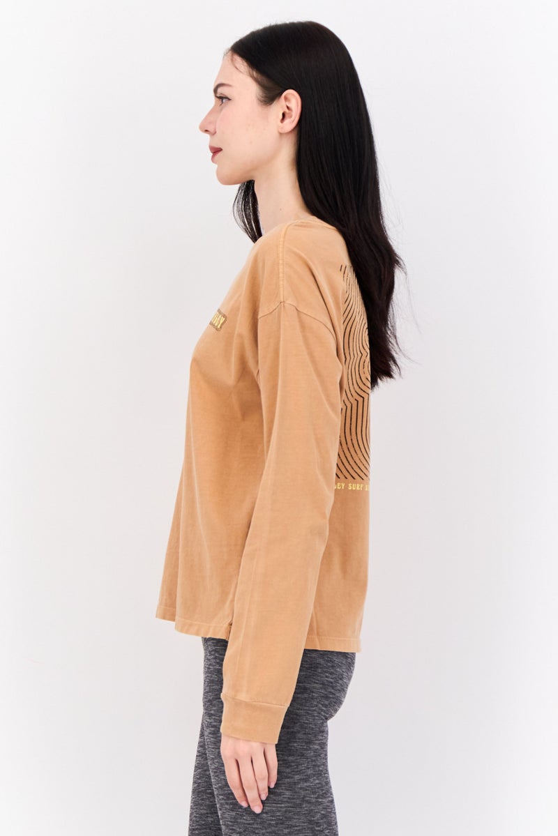 Hurley Women Sportswear Fit Long Sleeves Outdoor Top, Light Brown - Image 2
