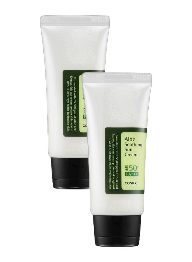 COSRX عبوة من 2 كريم شمس مهدئ بالألوة 50 مل - Image 1